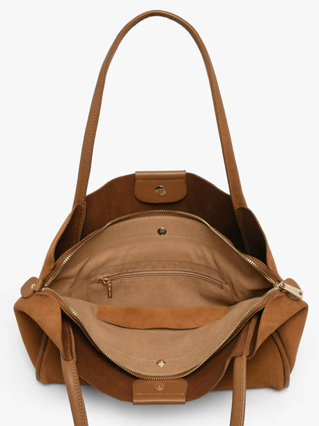 Schoudertas Suede Ida Lancaster Bruin suede ida 102 ander zicht 2